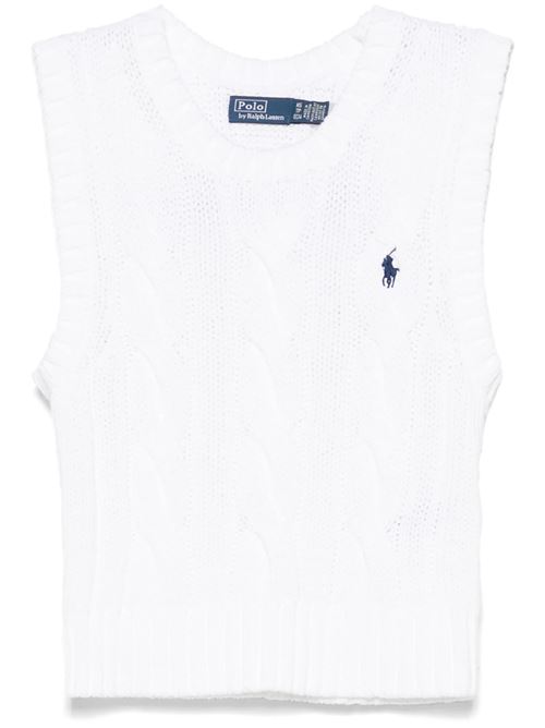 Gilet motivo Polo Pony bianco POLO RALPH LAUREN | 211959295001